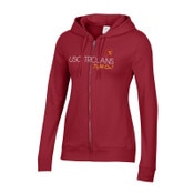 USC Trojans Womens Cardinal Relax Full Zip Hoodie